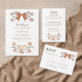 Rustiek Gele Bogen En Bloemen Trouwdetails Informatiekaartje (Personaliseer de collectie van deze zelfstandige maker.)