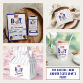 Fun Boy Baseball Baby Shower | Custom Sports Party Kaart