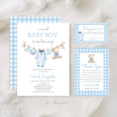 Boy Bear Gingham Bedankkaart