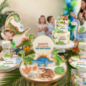 Jongen dinosaurus 3e verjaardagsuitnodiging kinder shirts