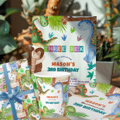 Boy Dinosaur 3rd Birthday Party  Papieren Bekers