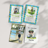 Golf Boy Verjaardagsfeestje Argyle Medium Cadeauzakje