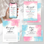 Geslacht laat blauw of roze zien Hij of zij heeft  Servet