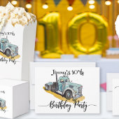 Boys Birthday Party Blue Semi Truck Bedankdoosjes