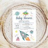 Kogelgeluid en modern Alien-Baby shower voor ruimt Papieren Bordje