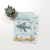 Boys Cute Shark Kinder Bookplate Rubberstempel