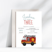 Boys Cute Blue Fire Truck Transport Pattern Kinder Schort