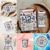 Jongens Football Sport Verjaardagsfeest Papieren Bordje