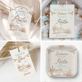 Blauwe  Rodeo Verjaardag Dank u kaart