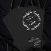 Monogrammed Elegant Script Branch Wedding Logo C Kaart