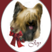 Briard kerstcadeaus ornament kaart