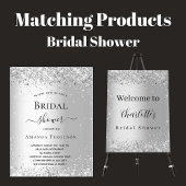 Zilverglitter glitter spartelpartij monogram flesjeskoeler