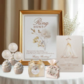 Herfst Waterverf Bloemenlint | Stoffig Roos & Blus Satijnen Lint