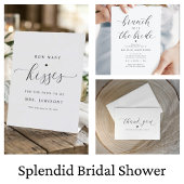 Modern zwart-wit Elegant Vrijgezellenfeest Servet