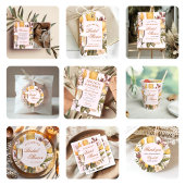 Bloemenbrunch en bubbelig Vrijgezellenfeest foto Bedankkaart