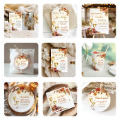 Boho Bloemen Brunch en Bruisende Bruids Bruiloft Bedankkaart