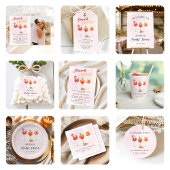 Waterverf Cocktail Party Vrijgezellenfeest Bedankkaart