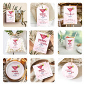 Cocktails Brunch & Bubbly Bruidsfeest  Ronde Sticker