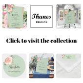 Roos goud bloemensalie groen script Vrijgezellenfe Kaart