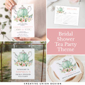 Uitnodiging van het Menu van de Tea-partij van vri