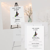 Eenvoudige wijn Weekend Getaway bruids lunch Kaart