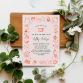 Theevisite in speelse krabbelstijl cadeaupapier