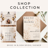 Bruid in Bloom Tan Brown Vrijgezellenfeest Wandkleed