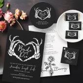 Bride or Die Skeleton Heart Bachelorette Party Servet