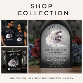 Grafsteen Skull RIP Enkele Leven Bachelorette Fees Kaart