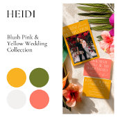 Modern minimalistisch geel Vrijgezellenfeest Kaart