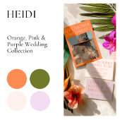 Minimale Paars- en Oranje RSVP QR-code Kaart