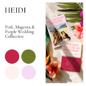 Minimale Simple Blush Pink & Red-kaart Bedankkaart