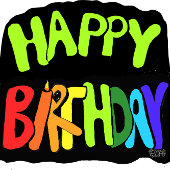 Aangepaste naam Bright en Happy Birthday Sparkling Wijnetiket