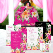 Helder vet wild bloemen script Sweet 16 Folie Uitnodiging