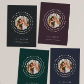 Drievoudig Lijst Monogram Rondretouradres Zelfinktende Stempel