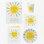 Bright Sun Script Kids Birthday Party Servet