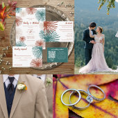 Helder Abstract donker Blauwgroen koper bisque Bedankkaart