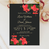 Hibiscus Bloem Bruiloft Wijnfles Etiketten