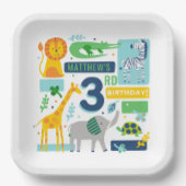 Bright Zoo Jungle Animals Birthday Invitation Kaart