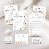 Liefde in Bloom Wildflower Vrijgezellenfeest Favor Sparkling Wijnetiket