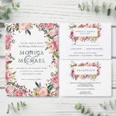 Briljant Bloom BRUILOFT Gepersonaliseerd Tafelnumm Kaart (Personaliseer de collectie van deze zelfstandige maker.)