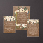 Bloemen Beige Bruin Bruiloft Inpakpapier Vel (Personaliseer de collectie van deze zelfstandige maker.)