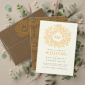 Bruin oranje blad met botanische bladtekening mono menu (Personaliseer deze collectie van deze onafhankelijke maker. Test)