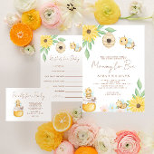 Luier Raffle Schattige Bumblebee Geslacht Neutrale Informatiekaartje