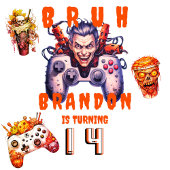 BRUH JE IN Tiener Meisje Dag Videogame Sleepover Kaart