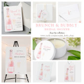 Brunch en Bubble Champagne Vrijgezellenfeest Ronde Sticker