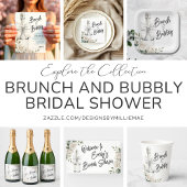 Elegante witte bloemstuk brunch en bubbels sticker