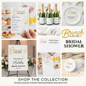 Elegant Gold Brunch & Bubbly Bridal Shower Sign Poster