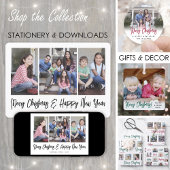 Elk script groen geborsteld kerst retour adres etiket