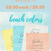 BUDGET Turquoise Yellow Script Weddenschap Briefkaart